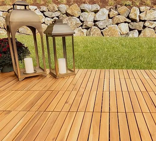 Deck Modular Hanoi Line Acacia Gold 30x30